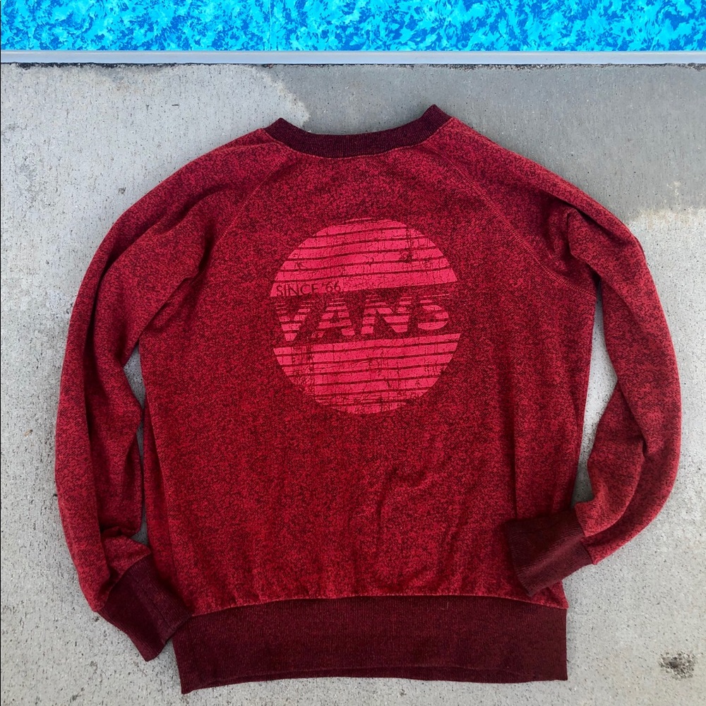 Vans “vintage” heather red crewneck
